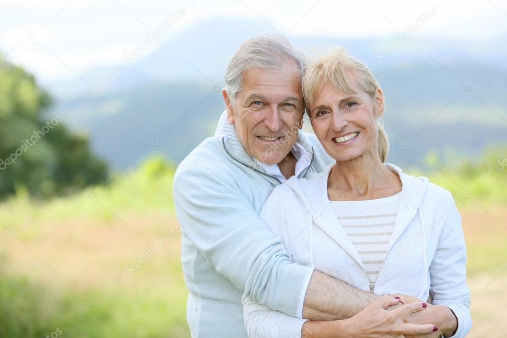 Cheerful senior couple
