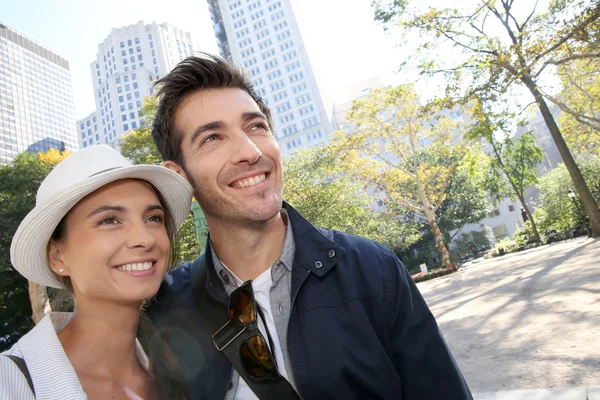 Tourists having fun visiting New York — Stock Photo, Image