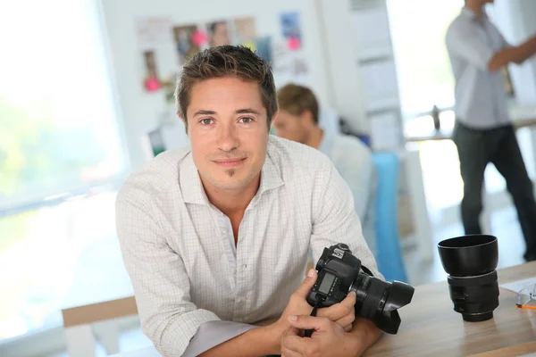 Photographer in training course — Stock Photo, Image