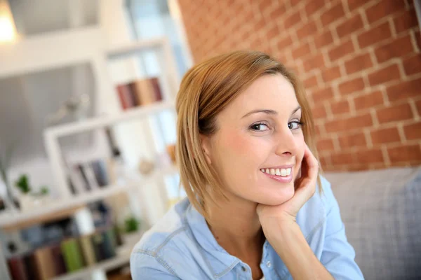 Charming young woman at home — Stock Photo, Image