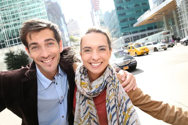 Tourist in Manhattan — Stock Photo, Image