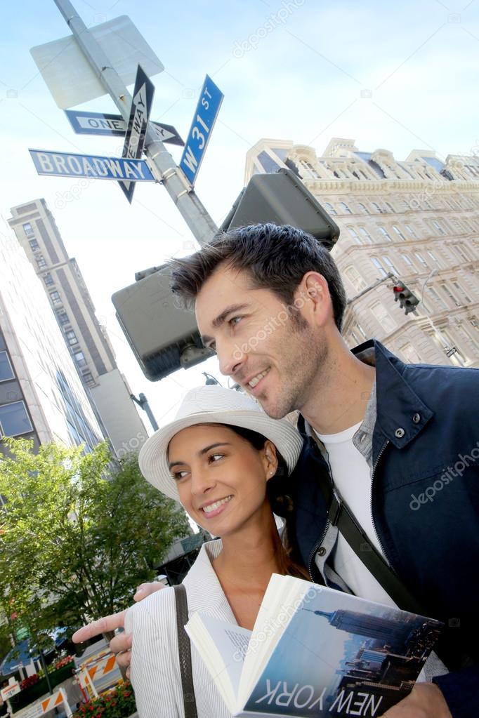 Tourists on Broadway street