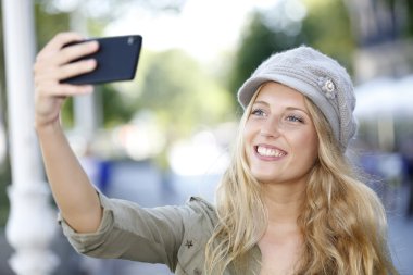 Kız alma resim ile smartphone