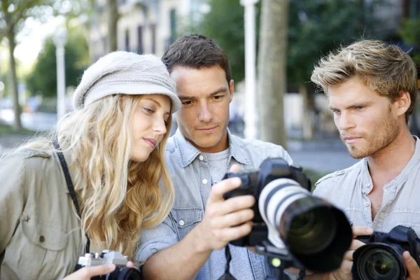 Fotografów na szkolenia fotografowania dzień — Zdjęcie stockowe