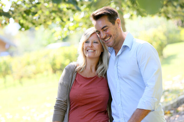 Couple walking hand in hand