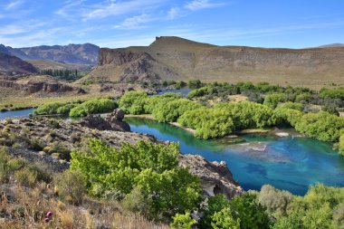 View of Limay river clipart