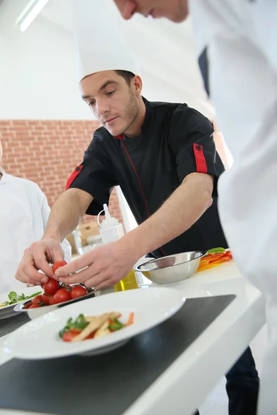 Chef-kok opleiding van studenten — Stockfoto