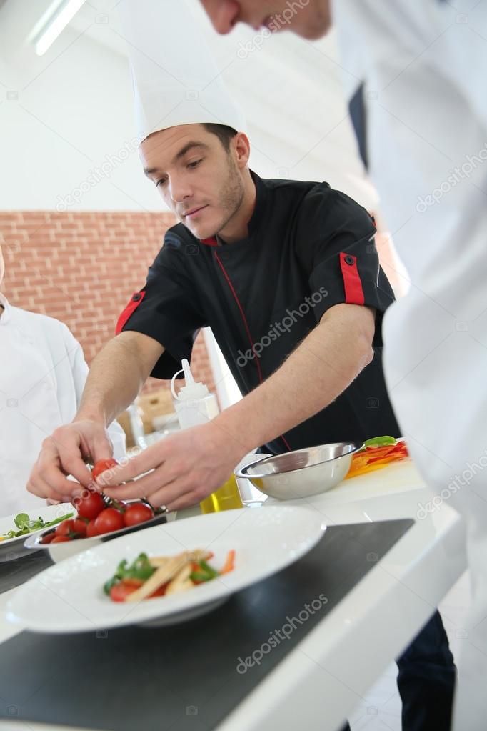 Chef training students