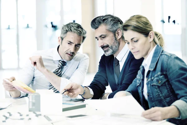 Architects working on construction project — Stock Photo, Image