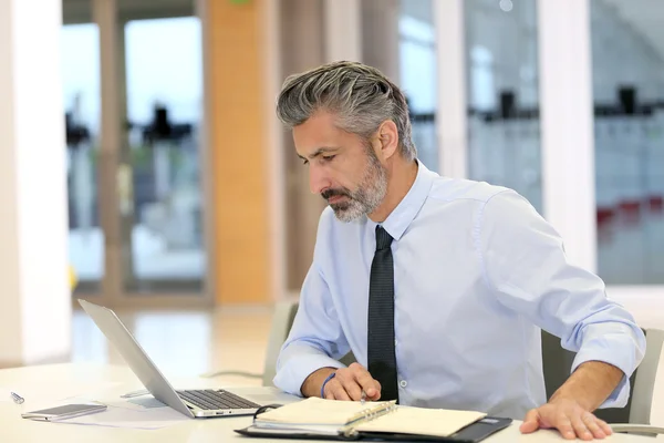 Mogna affärsman i office — Stockfoto