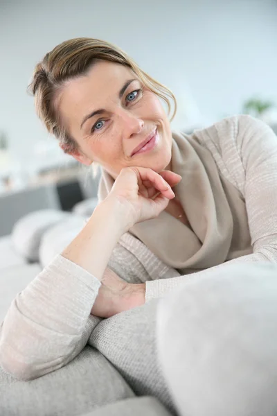 Peaceful middle-aged woman — Stock Photo, Image