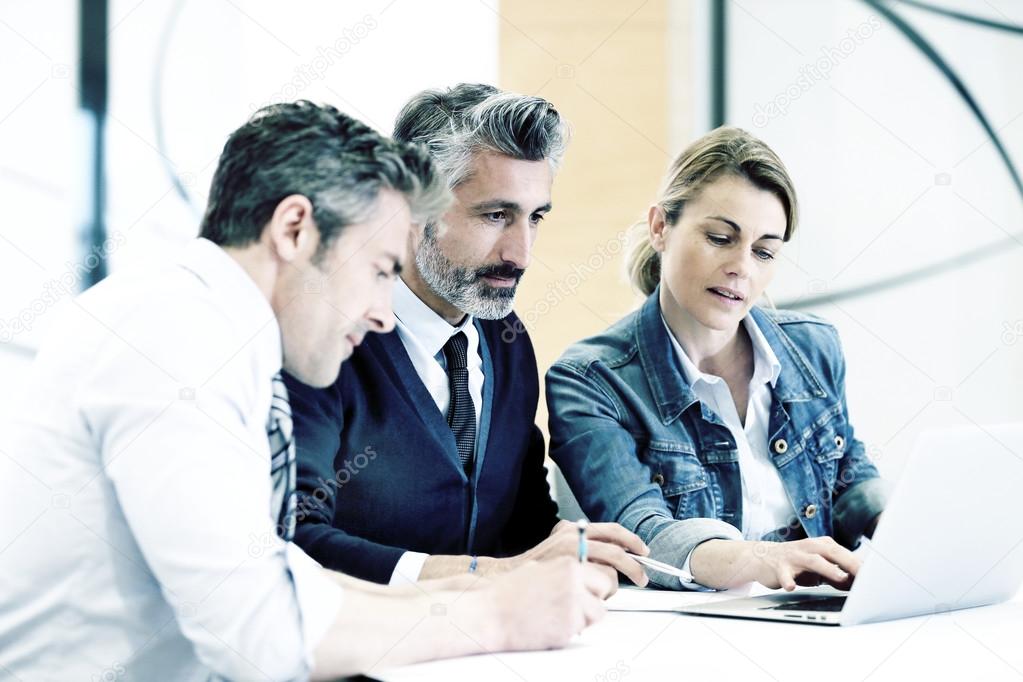 Business people in work meeting
