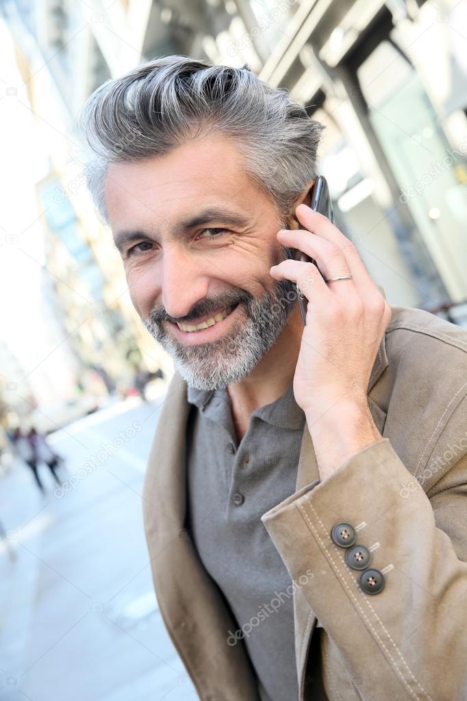 Man talking on phone