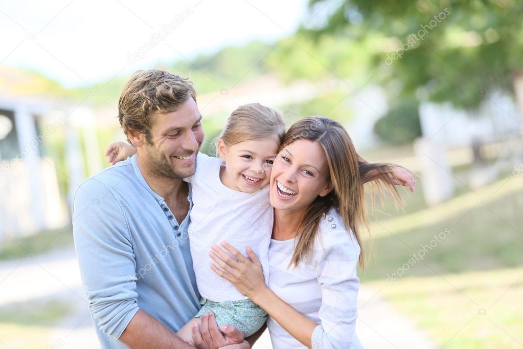 Portrait of happy family having fun together