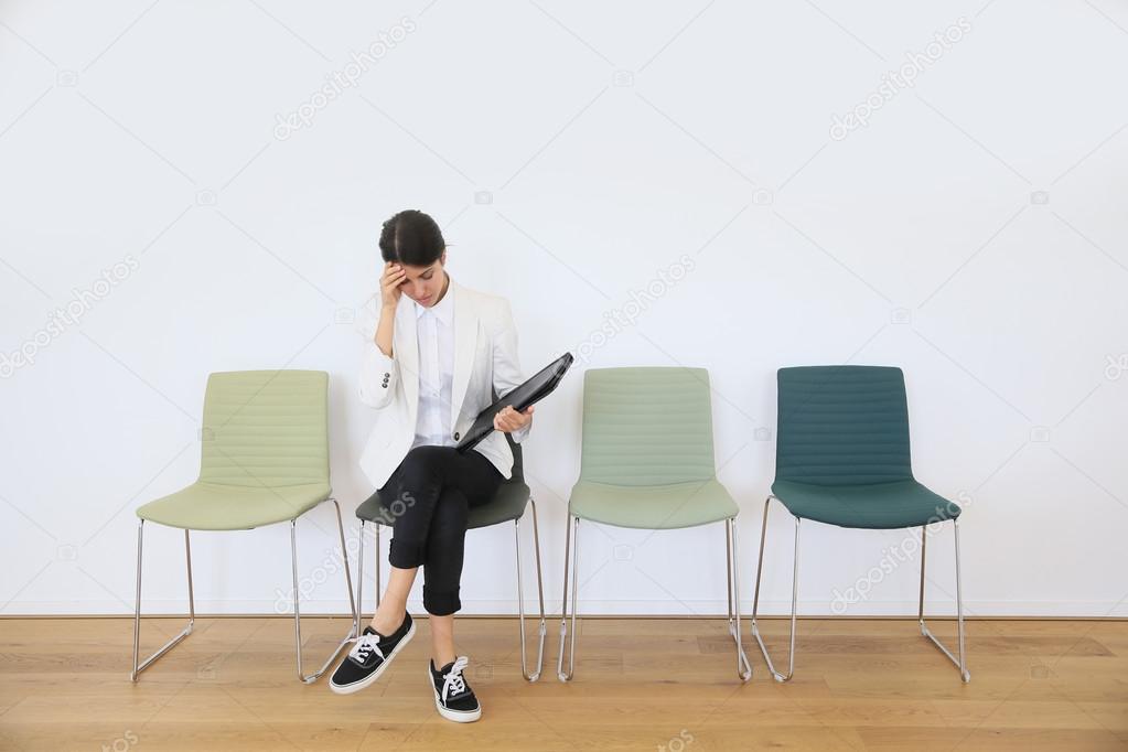 Woman  waiting for job interview
