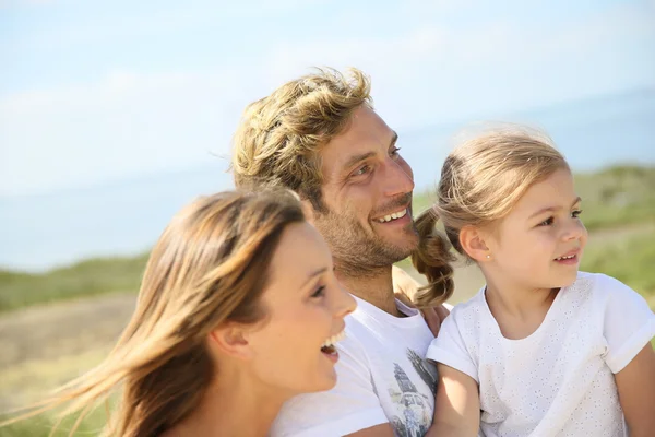 Happy family walking together — Stock Photo, Image