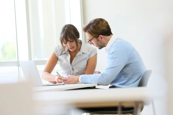 Colleagues working in modern office — Stock Photo, Image