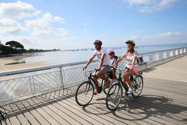 Família em uma viagem de bicicleta Imagens De Bancos De Imagens Sem Royalties