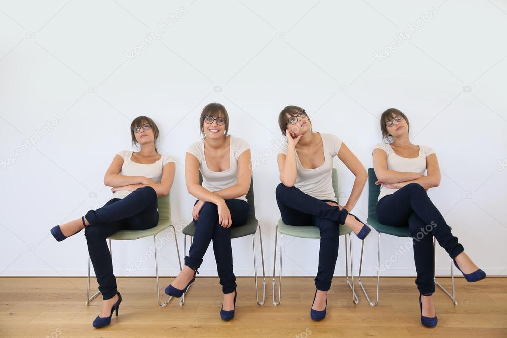  woman in waiting room being impatient