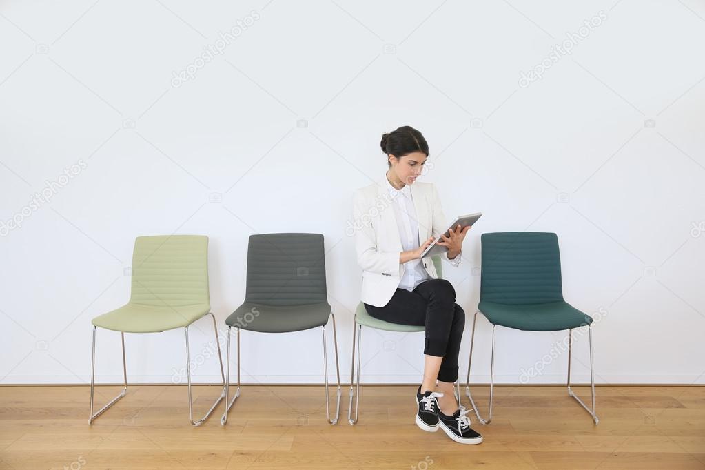 Woman in waiting room