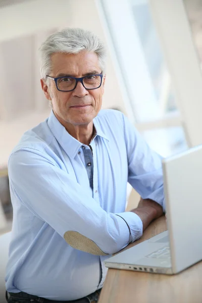 Senior businessman working — Stock Photo, Image