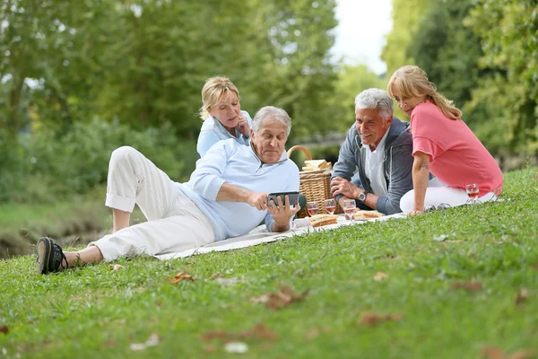 people enjoying picnic on sunny day