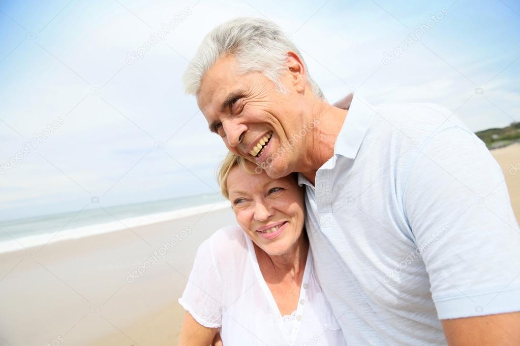 couple embracing on  the beach