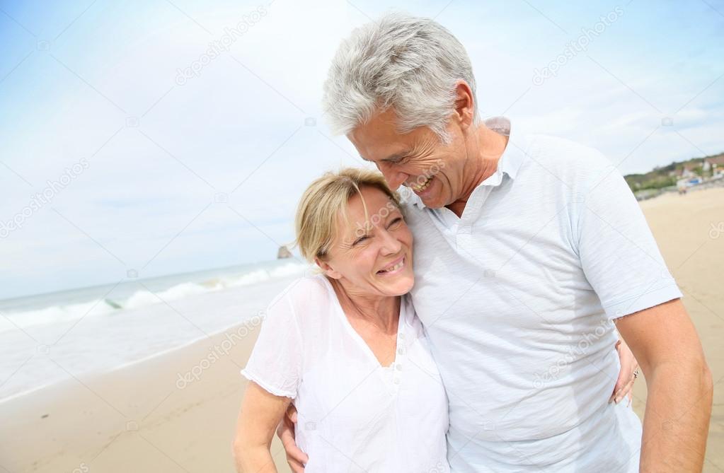senior couple having fun