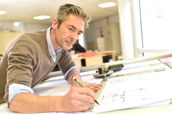 Architect working  in office — Stock Photo, Image