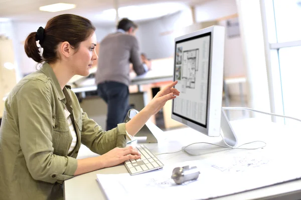 Industrial designer working — Stock Photo, Image