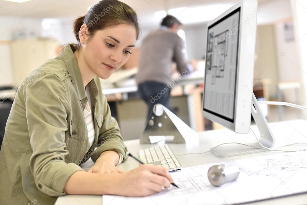 Industrial designer working Stock Photo by ©Goodluz 99104778