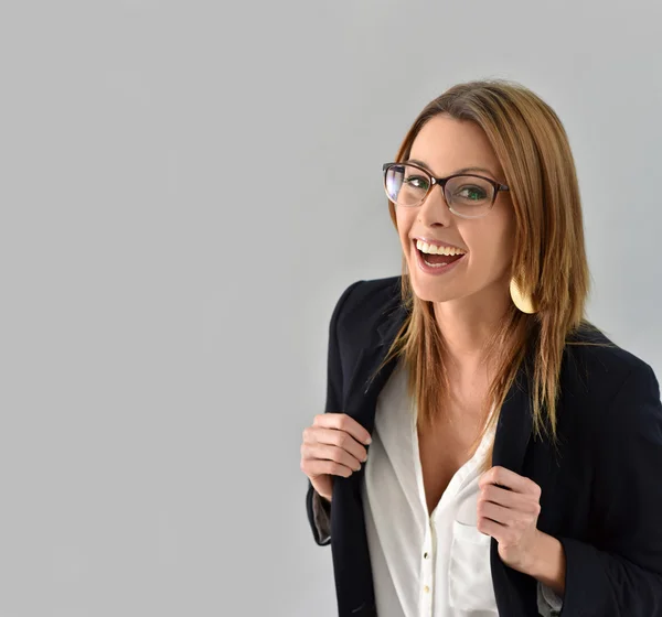 Beautiful woman wearing  eyeglasses — Stock Photo, Image