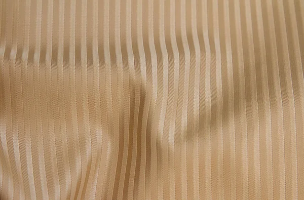 Смятая Бежевая Полосатая Ткань Ткань Текстуры Абстрактный Фон Дизайна — стоковое фото
