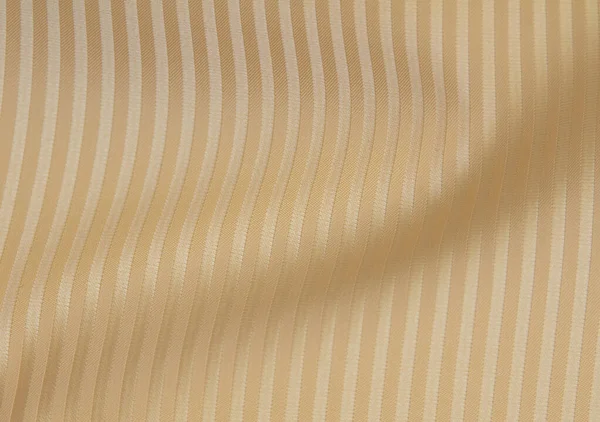 Crumpled Beige Striped Fabric Fabric Texture Abstract Background Design — Stock Photo, Image
