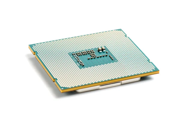 Computer processor CPU on white background — Stock Photo, Image