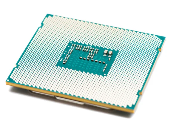 Computer processor CPU on white background — Stock Photo, Image