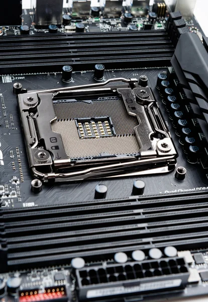 CPU socket on the motherboard. — Stock Photo, Image