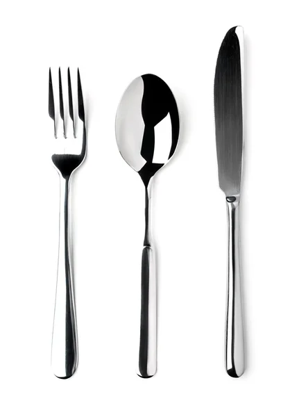 Knife, Fork, Spoon isolated on white. — Stock Image Knife, Fork, Spoon isolated on white. Royalty Free Stock Photos