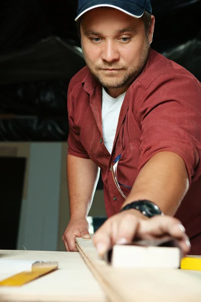 Pprofessional carpenter at work. — Stock Photo, Image