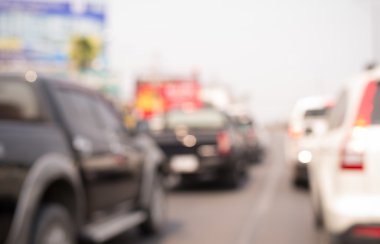 Bulanık arka plan araba park.