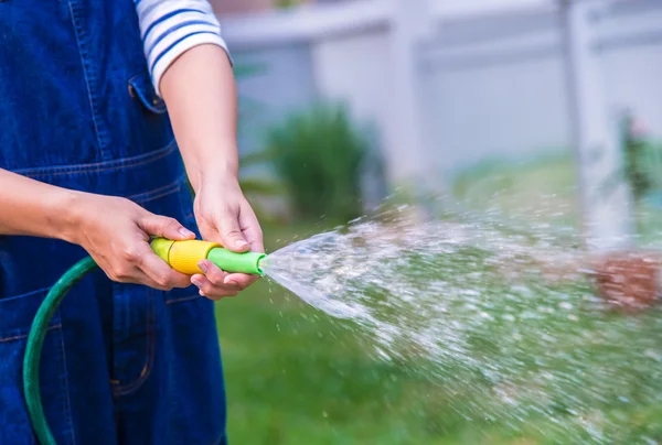 Watering the garden. — Stock Photo, Image