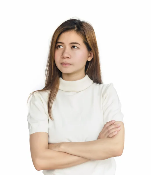 Asyalı kadın düşünme.