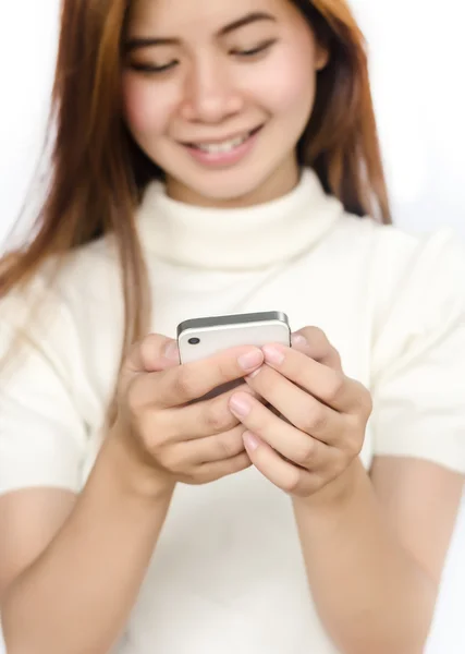 Donna con smartphone. — Foto Stock