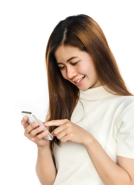 Donna con smartphone. — Foto Stock