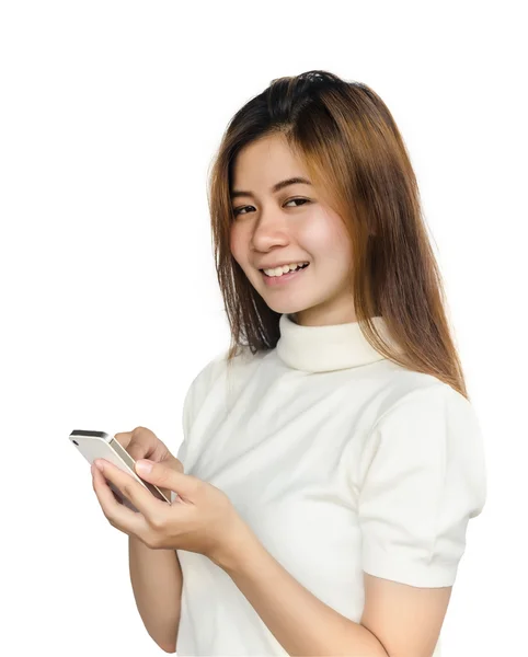 Woman with smartphone. — Stock Photo, Image