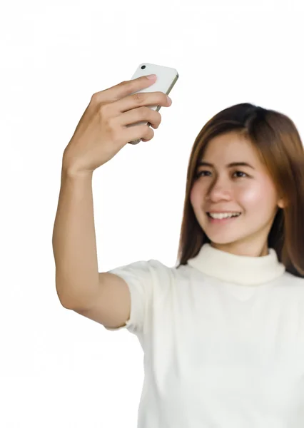 Donna con smartphone. — Foto Stock