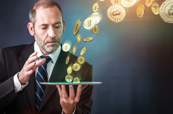 Virtuelles Geld - Bitcoins — Stockfoto