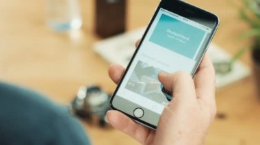 Apple iphone gösterilen Airbnb uygulama