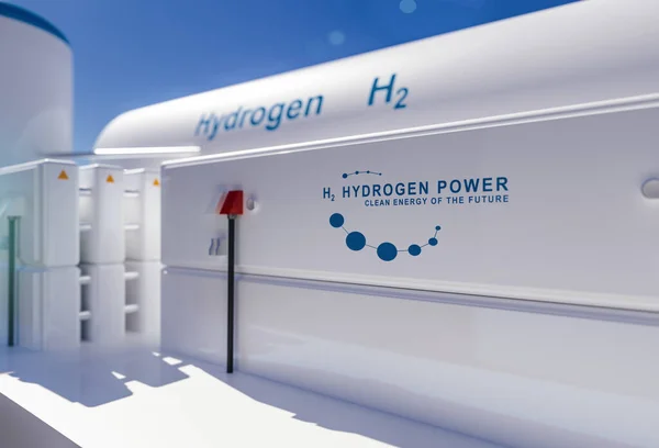 Produzione Energia Rinnovabile Idrogeno Gas Idrogeno Impianti Solari Eolici Puliti — Foto Stock