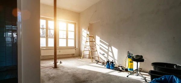 Rebuilding Old Real Estate Apartment Prepared Ready Renovate — Stock Photo, Image